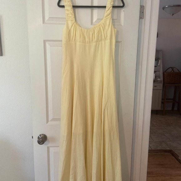 Nicholas the Label Women's Soft Yellow Midi Dress - Picture 3 of 4